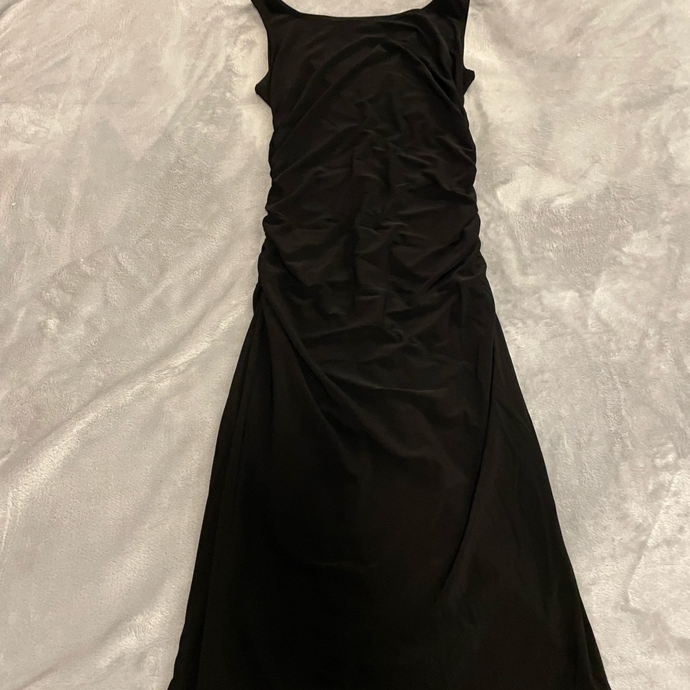 Norma Kamali Black Midi Dress